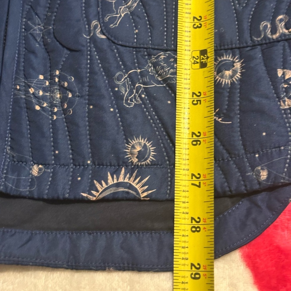 Johnny Was Navy Blue Embroidered Quilted Jacket - Picture 7 of 11